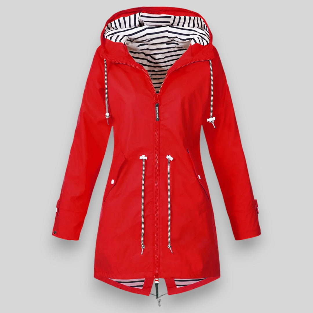Lina | Veste de Pluie Longue à Capuche