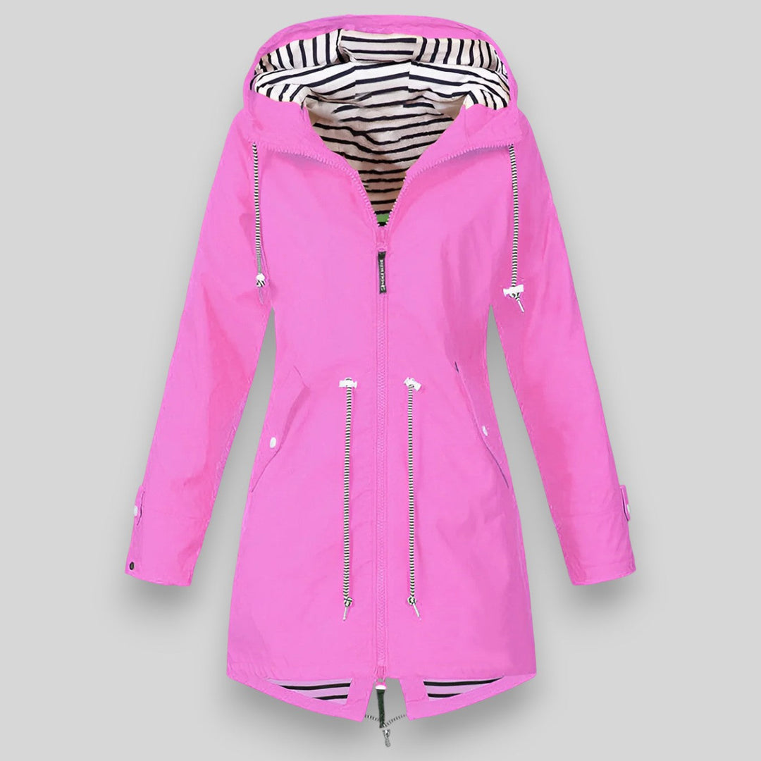 Lina | Veste de Pluie Longue à Capuche