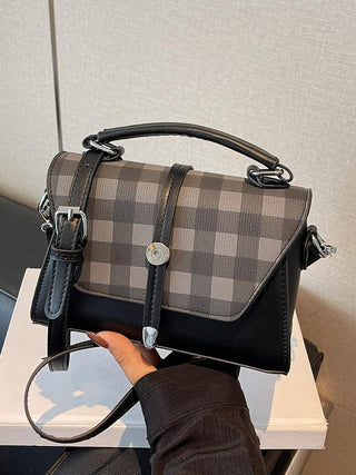 Élodie™ — Sac bandoulière carré chic contrasté