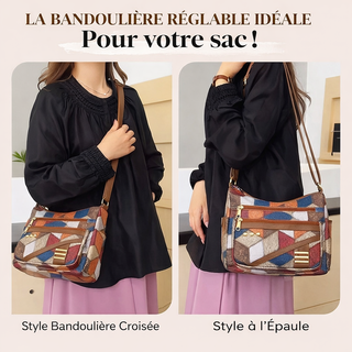 Éléonore™ — Sac bandoulière patchwork élégant intemporel