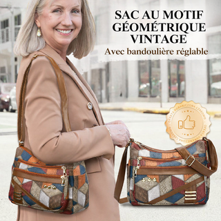 Éléonore™ — Sac bandoulière patchwork élégant intemporel