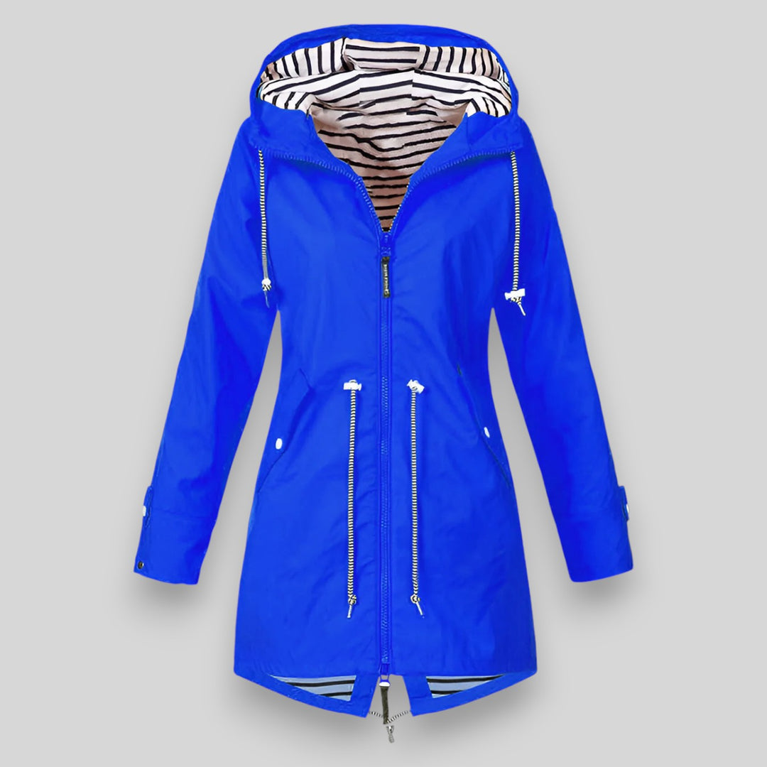 Lina | Veste de Pluie Longue à Capuche
