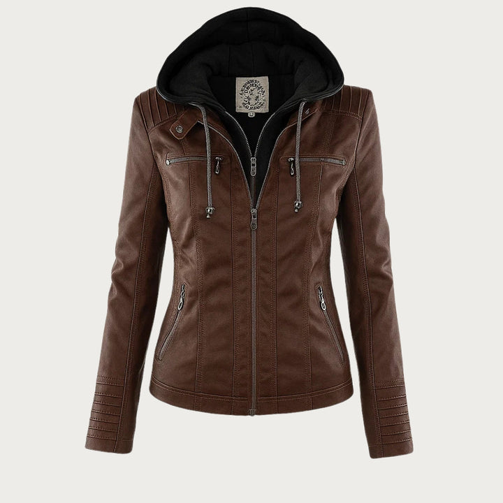 Flavia | Veste Effet Cuir Robuste et Élégante