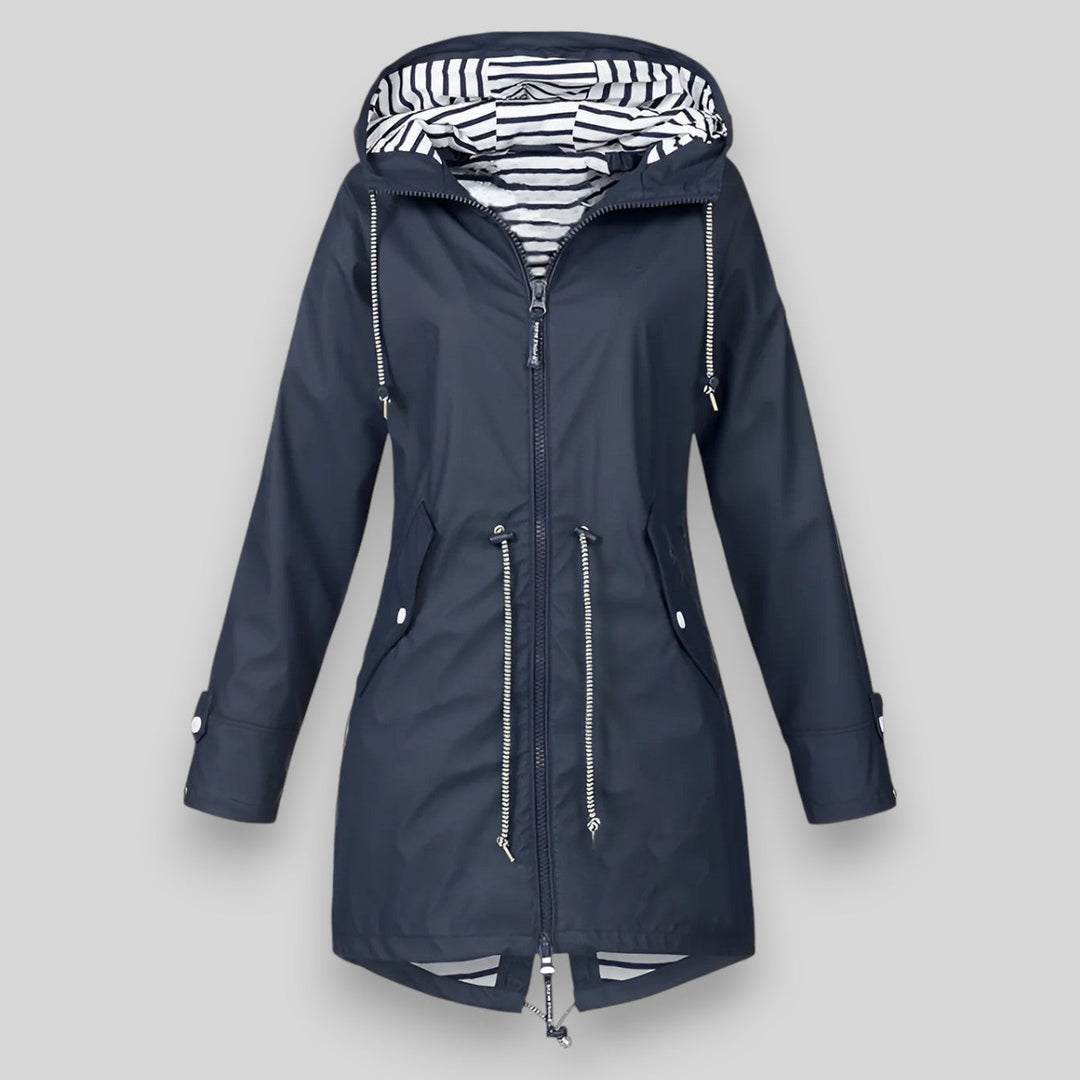 Lina | Veste de Pluie Longue à Capuche