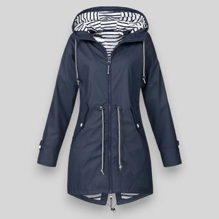 Lina | Veste de Pluie Longue à Capuche
