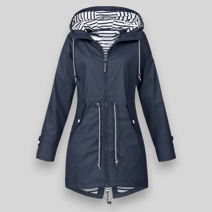 Lina | Veste de Pluie Longue à Capuche