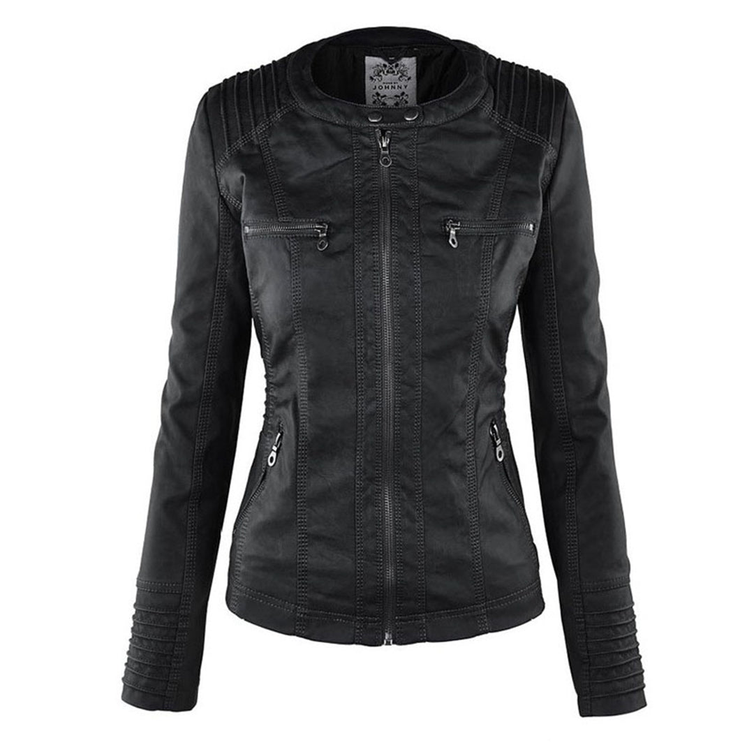 Flavia | Veste Effet Cuir Robuste et Élégante