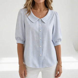 Zélie™ — Blouse à manches bouffantes rayée élégante