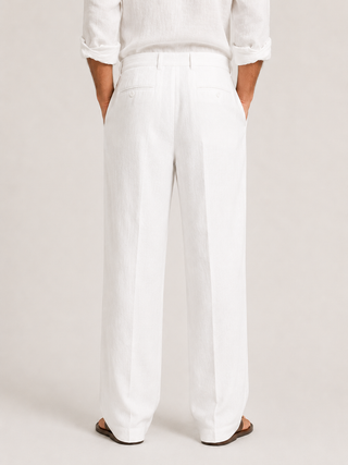 Pantalon Lin Élégant Cordon