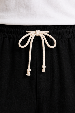 Pantalon Lin Cordon Coupe Droite