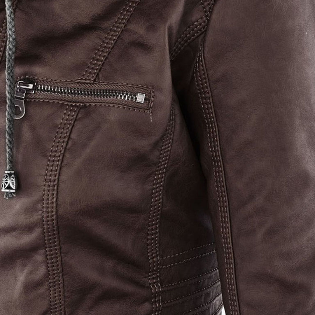 Flavia | Veste Effet Cuir Robuste et Élégante