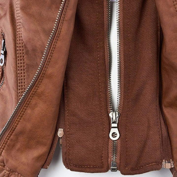 Flavia | Veste Effet Cuir Robuste et Élégante