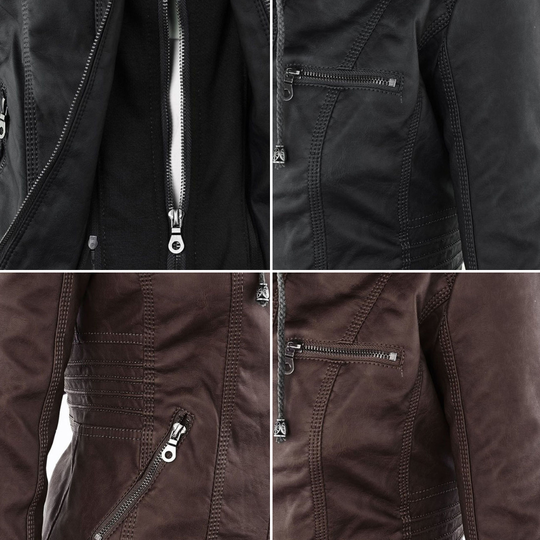 Flavia | Veste Effet Cuir Robuste et Élégante