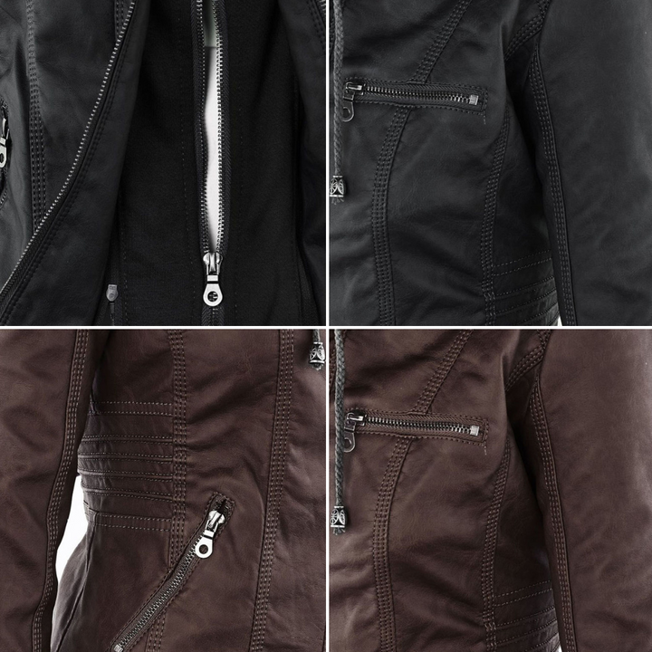 Flavia | Veste Effet Cuir Robuste et Élégante