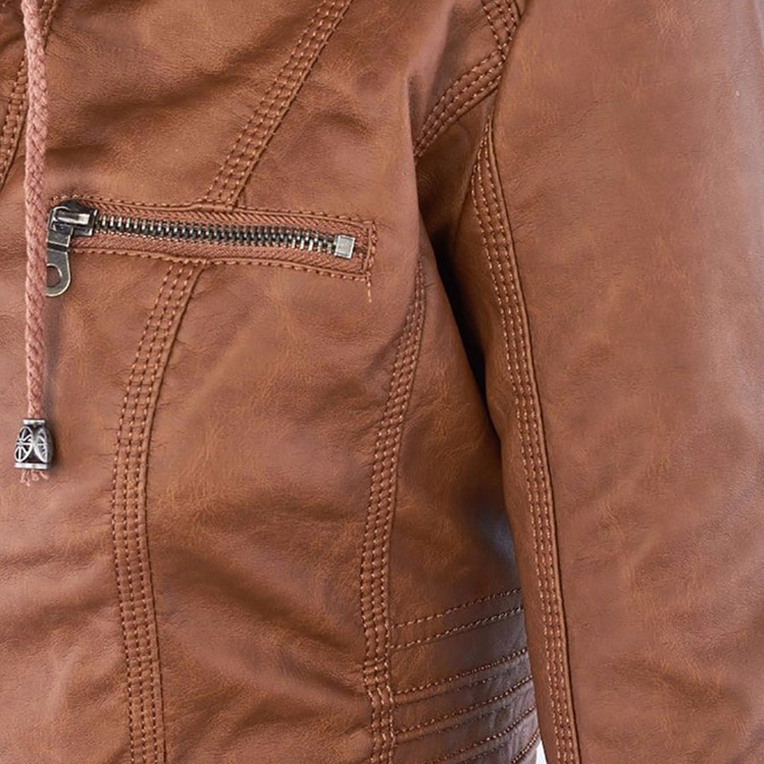 Flavia | Veste Effet Cuir Robuste et Élégante