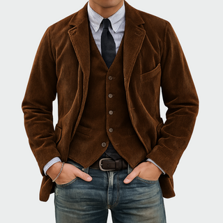 Danoir Paris™ | Ensemble 2 pièces : Blazer et Gilet en Velours