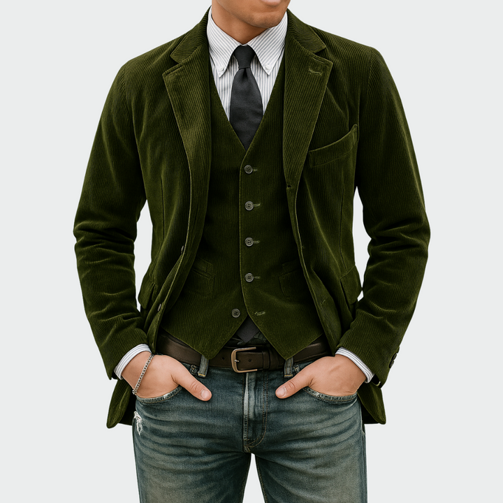 Danoir Paris™ | Ensemble 2 pièces : Blazer et Gilet en Velours