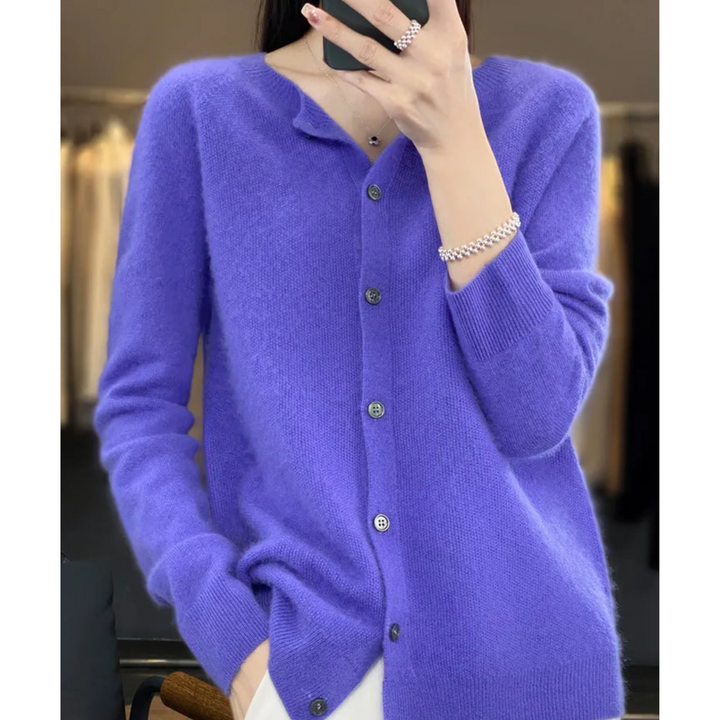 Camille | Cardigan Classique Boutonné Col Rond