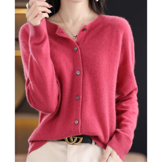 Camille | Cardigan Classique Boutonné Col Rond