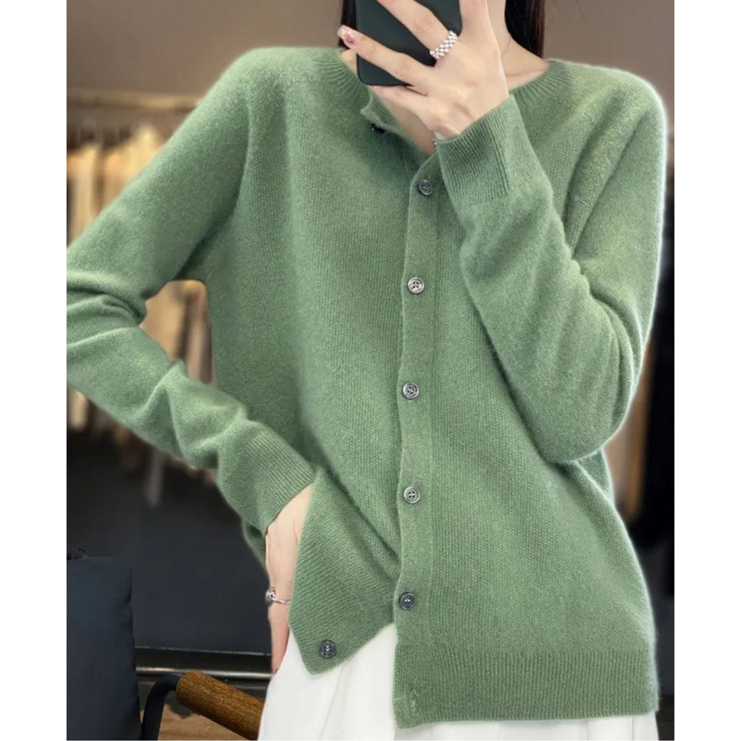 Camille | Cardigan Classique Boutonné Col Rond