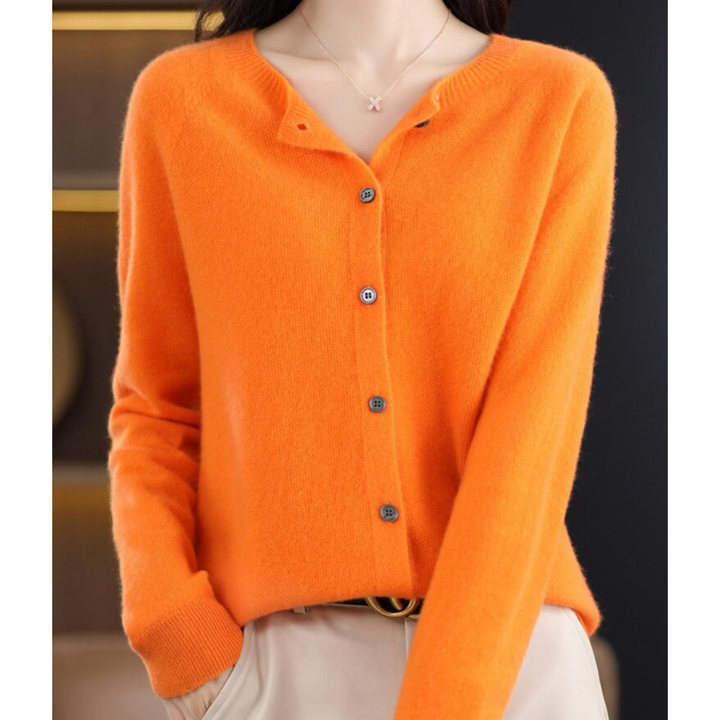 Camille | Cardigan Classique Boutonné Col Rond
