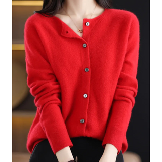 Camille | Cardigan Classique Boutonné Col Rond