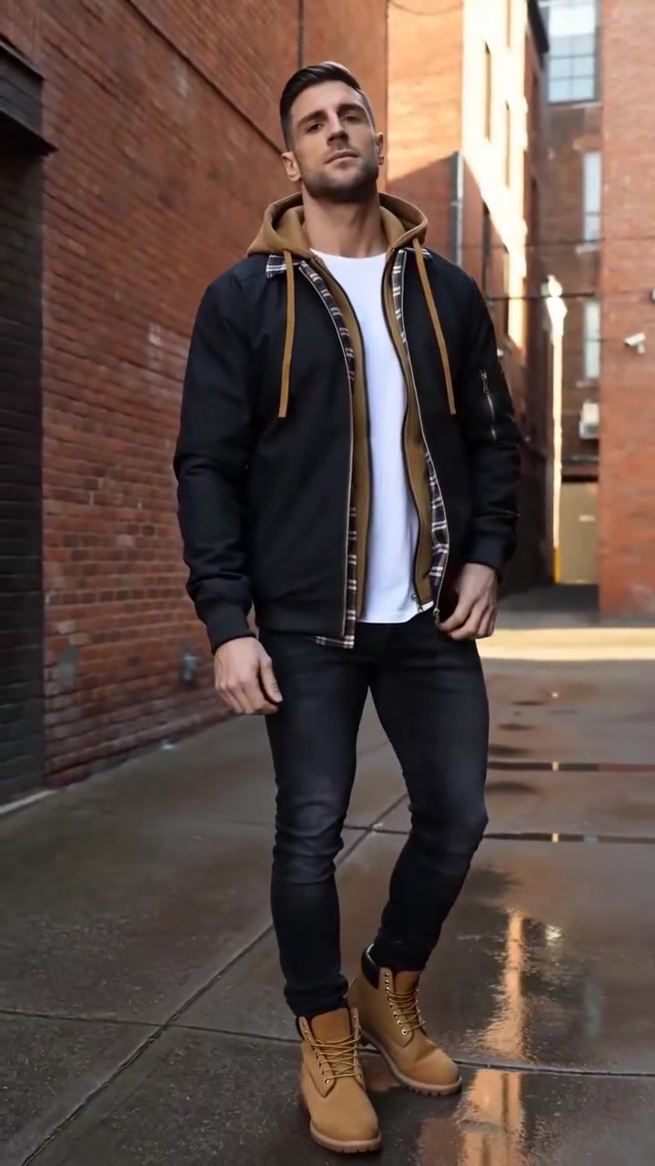 Raphaël | Veste à Capuche Doublée Effet 2-en-1 pour Homme