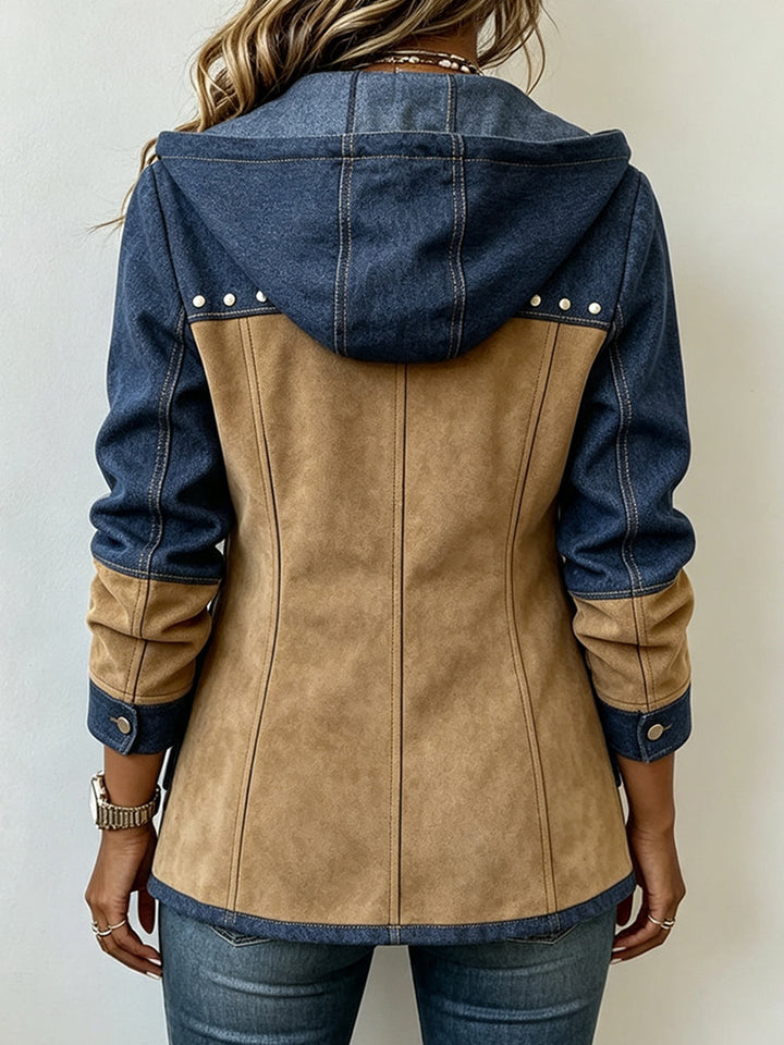 Véronique | Veste à Capuche Bi-Matière pour Femme