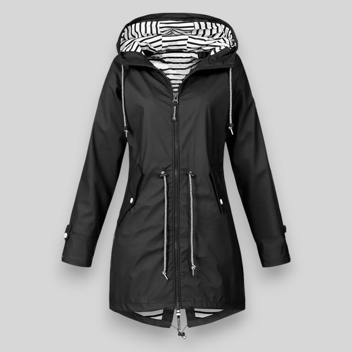 Lina | Veste de Pluie Longue à Capuche